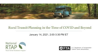 National RTAP Webinar: Rural Transit Planning in the Time of COVID and Beyond