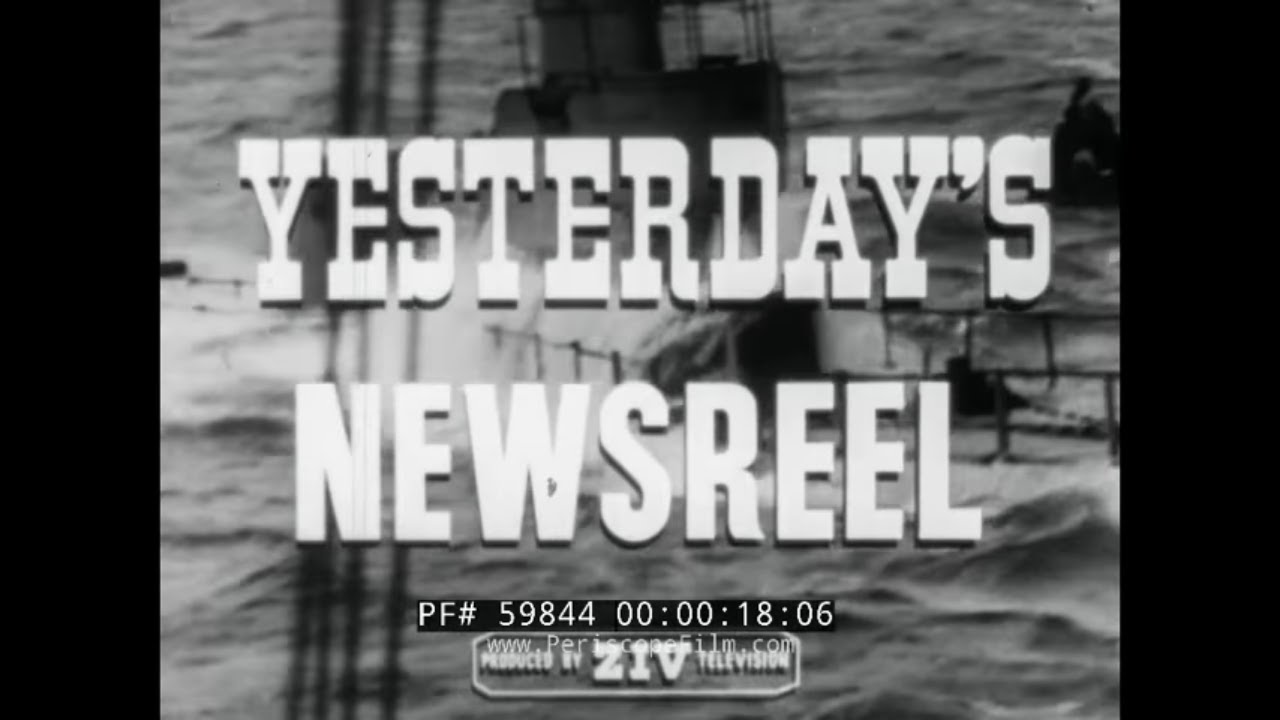 " YESTERDAY'S NEWSREEL "   WILEY POST & HAROLD GATTY WORLD FLIGHT   SONJA HENIE  TRAIN WRECK  59844