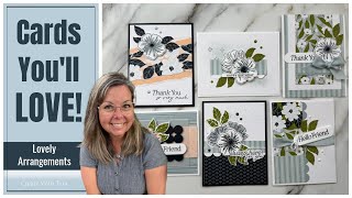6 Beautiful Stampin’ Up! Cards | Lovely Arrangements Bundle