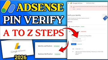 Google Adsense Pin Verification | Google Pin Verify Kaise kare  | Adsense Pin Verification Online 