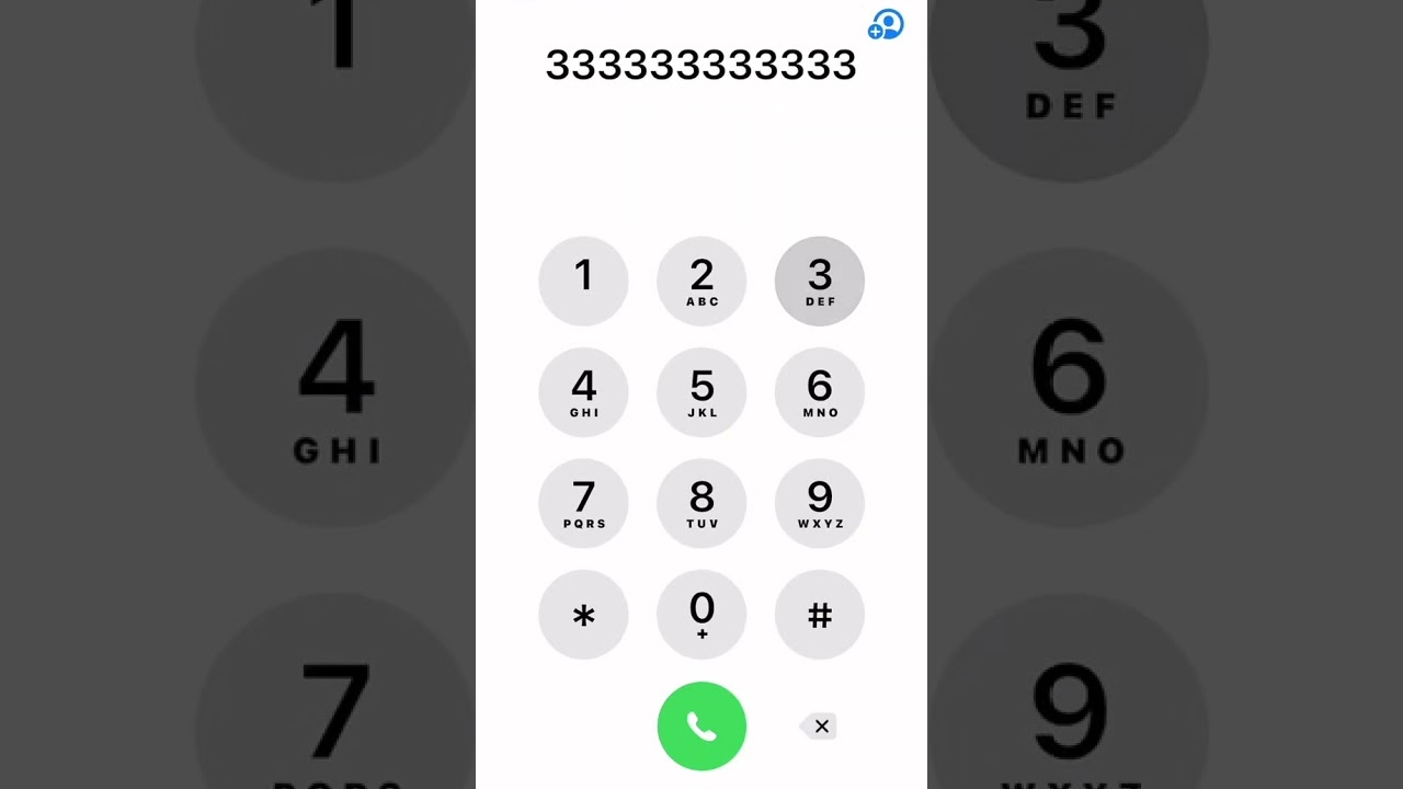 Morse code SOS on iPhone keypad 