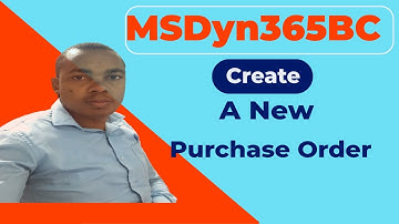 Create a purchase order & a purchase invoice in Microsoft Dynamics 365 Business Central