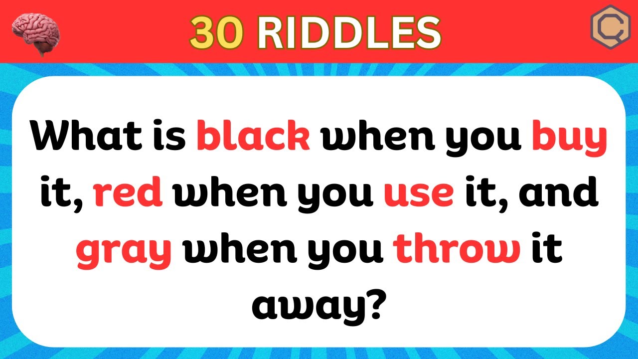 🧠 30 Hard Riddles Only Smart People Can Solve -2 | Brain Teasers for Adults | Easy to Hard Riddles |