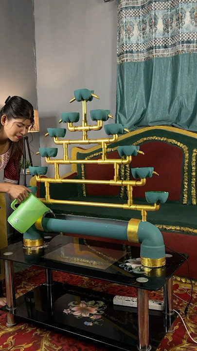 Superb water fountain ⛲️ DIY with pipes #shorts #fountain #diy #crafts #art #idea