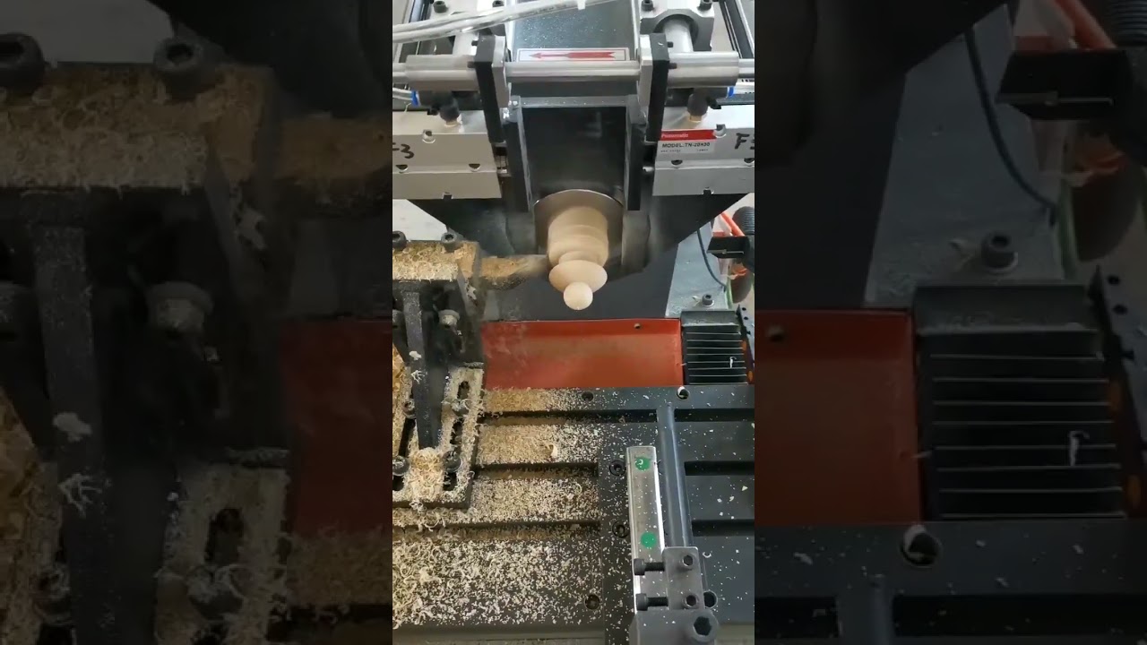 Mini automatic CNC wood lathe for small wooden crafts 