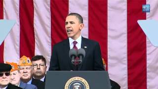 Obama Marks War End On Vets Day
