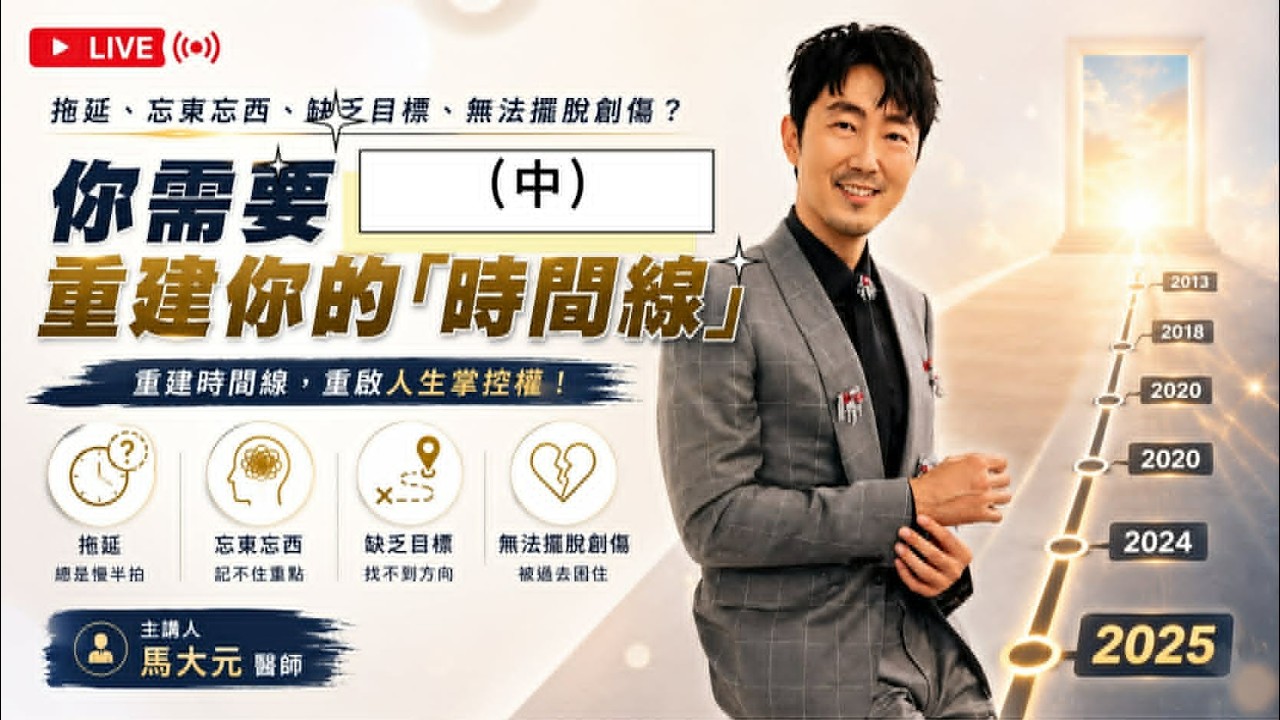 拖延、忘東忘西、缺乏目標、無法擺脫創傷?你需要重建你的【時間線】(中) 馬大元醫師/林姿吟職能治療師 縮圖