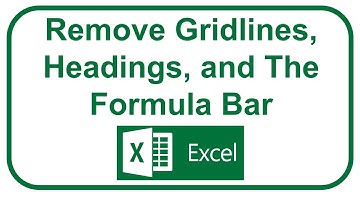 Remove Gridlines, Headings, and Formula bar