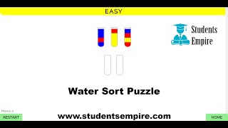 Water Sort Puzzle Game using HTML, CSS, JS ( Part 3 )