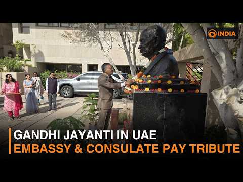 Indian Embassy in Abu Dhabi & Consulate in Dubai Pay Tribute to Mahatma Gandhi