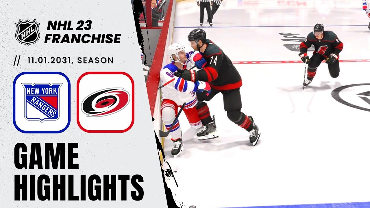 NHL 23 New York Rangers vs Carolina Hurricanes Regular Season, Game