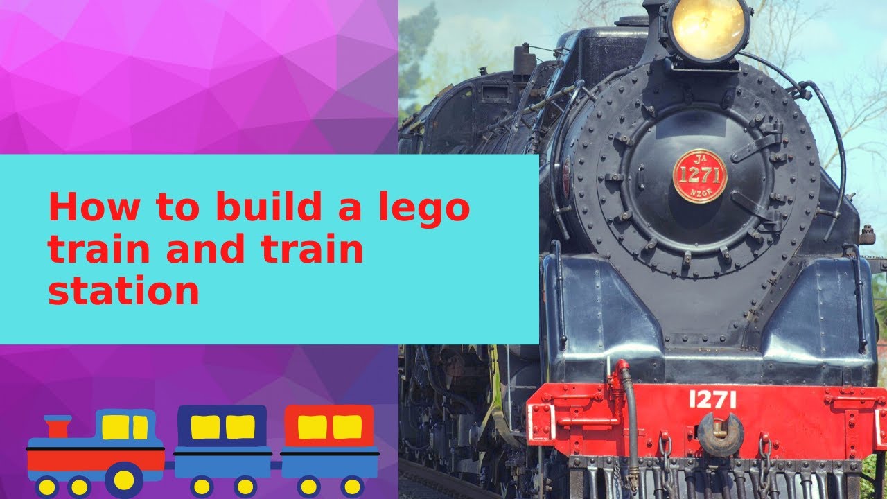 How to build a lego train and train station - YouTube