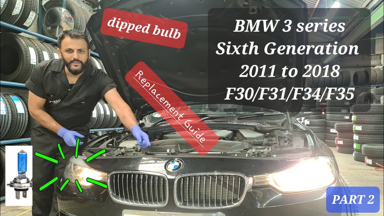 how to change main dipped bulb on BMW 3 Series PART 2 #headlight - YouTube