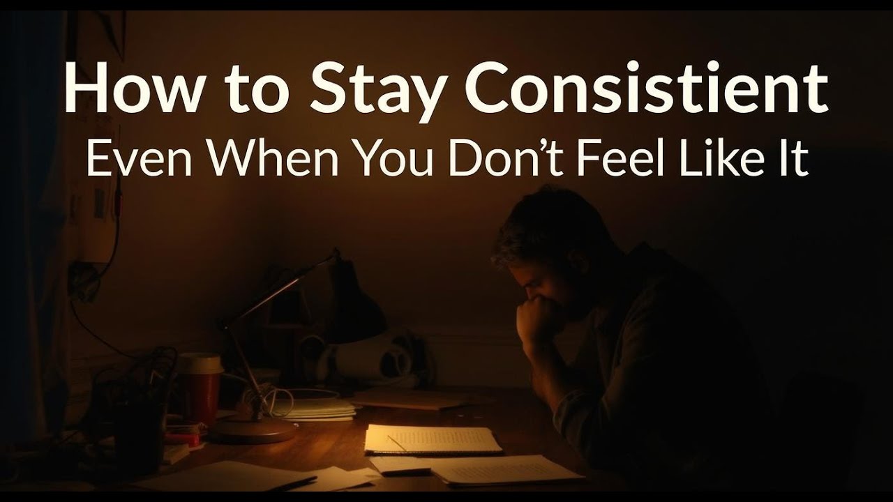 How to Stay Consistent Even When You Don't Feel Like It - YouTube