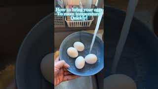 How to bring eggs to room temperature quickly!