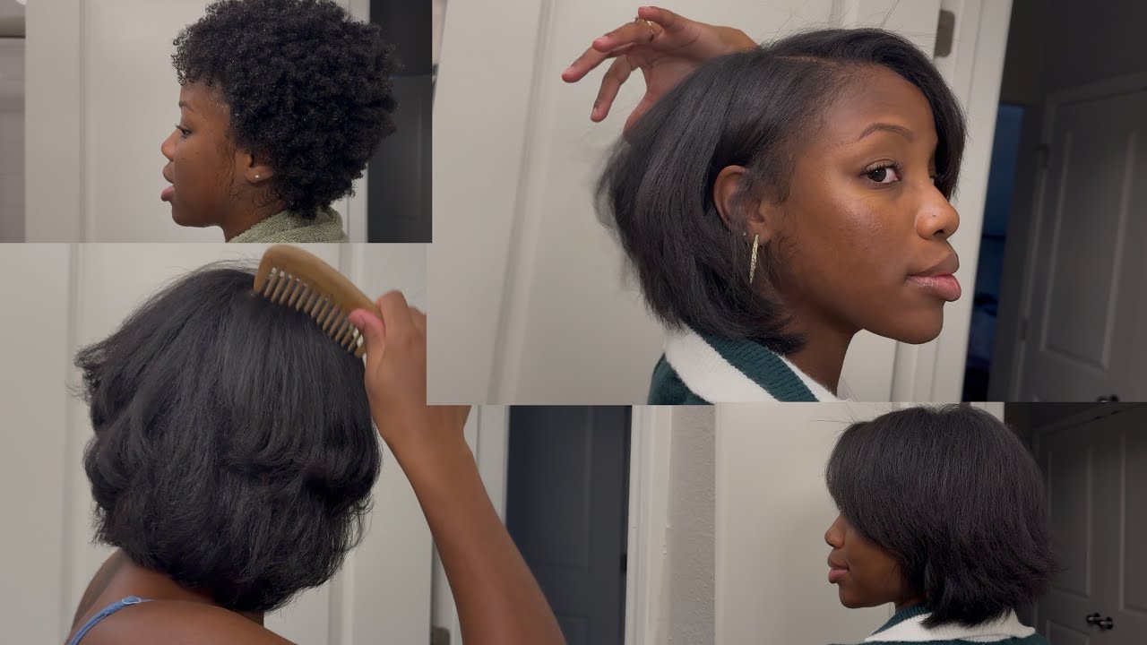 Silk Press on Short Natural Hair?! | WOW Dream Coat Extra Strength | 4 in 1 Chi Volumizer Brush
