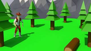 Cinema 4D Speed Modeling : Low Poly Woodcutter Character
