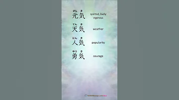 Kanji 気 Spirit Energy Kanji Learnkanji 