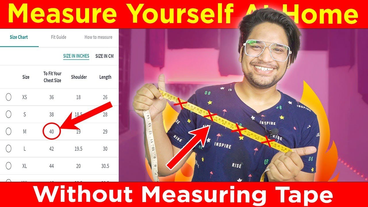 How To Measure Your Size Without MEASURING TAPE At Home