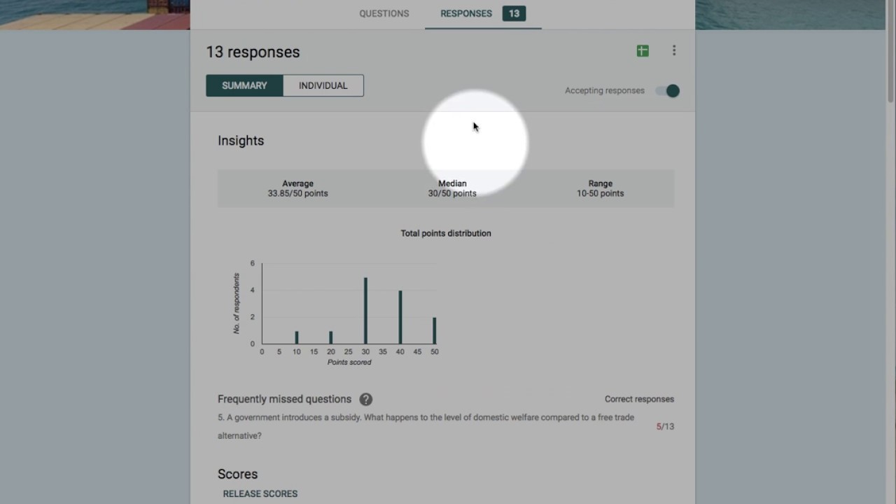 Google Form Quizzes - new features