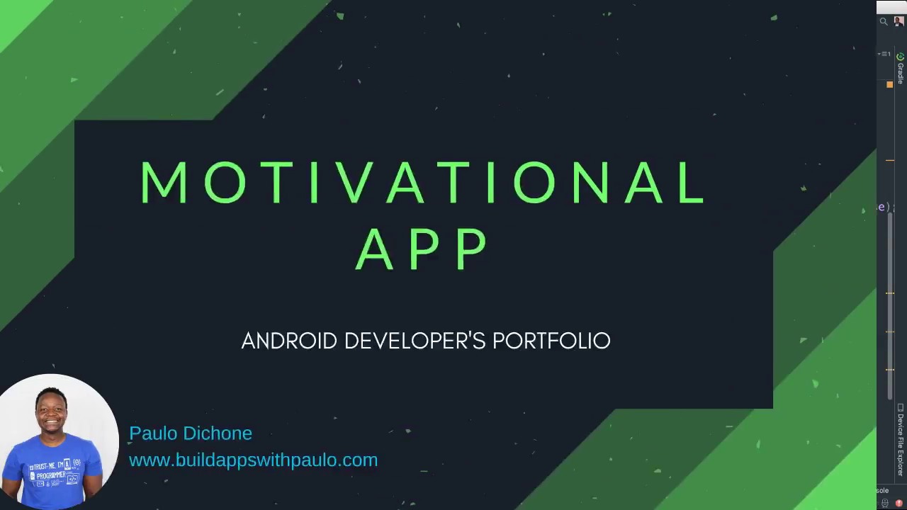 Android Developer's Portfolio - Build a Motivational App - Part 5 - YouTube