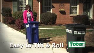 Blue Trash Can with Wheels - Zars Buy