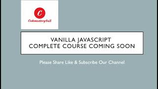 Complete Vanilla JavaScript Coming Soon