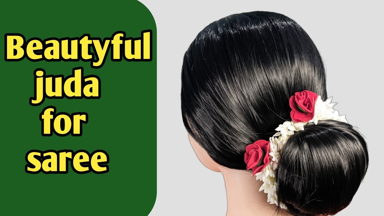 5 easy and different hairstyle with saree || simple hairstyle || party  hairstyle || juda hairstyle - YouTube
