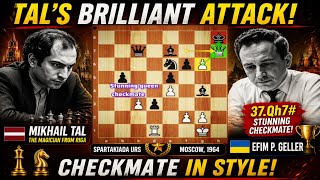 Mikhail Tal vs Efim P. Geller (1964) | Brilliant Ruy Lopez Attack & Stunning Checkmate screenshot 5