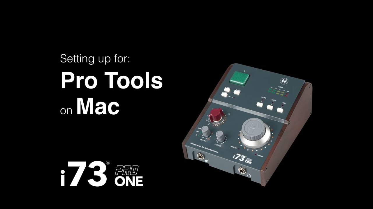 Setting up your i73® PRO ONE on a Mac for PRO TOOLS - YouTube