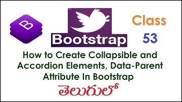 How to Create Collapsible and Accordion Elements, Data Parent Attribute In Bootstrap Telugu 53