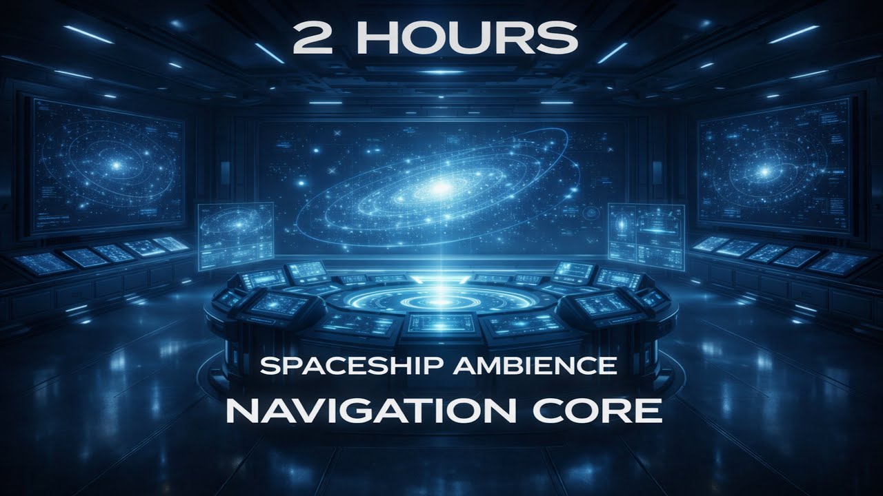 Spaceship Interior Ambience – Navigation Core | Study & Productivity (2 Hours)