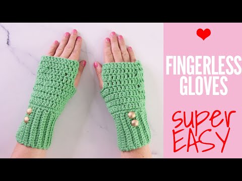 Fingerless Gloves Crochet Pattern Tutorial
