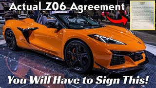 See it Here! Read the ACTUAL C8 Corvette Z06 No Flip Agreement!