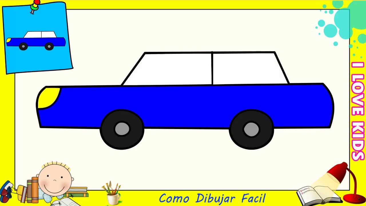 Dibujos de coches FACILES paso a paso para niños - Como dibujar un coche 1  - thptnganamst.edu.vn