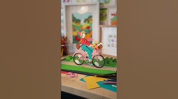 A lovely day for a ride 🚲🌳🌳Paper cut animation / stop motion