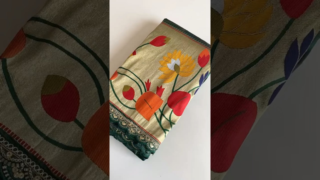 Paithani Soft Silk 3D Traditional Sequence Lace Saree