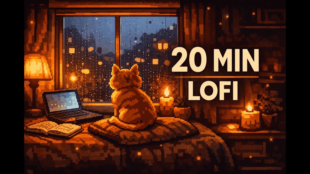 Cozy Lofi Pixel Cat – 20min Relaxing Study Music 