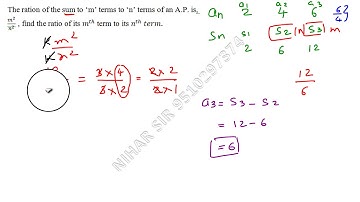 The ratio of the sum to ‘m’ terms to ‘n’ terms of an A.P is m^2/n^2 , find the ratio of its