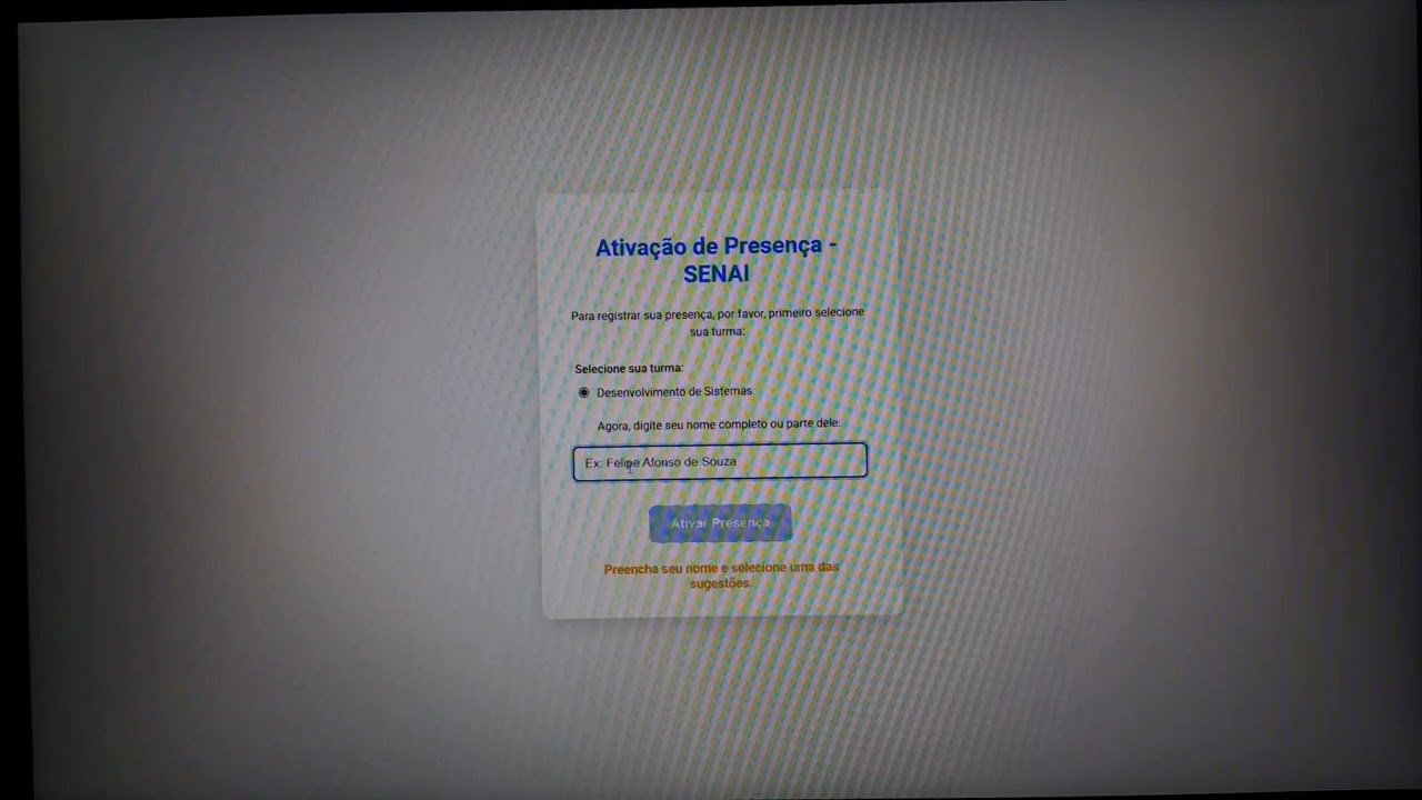 Chamada automática - DSPI SENAI