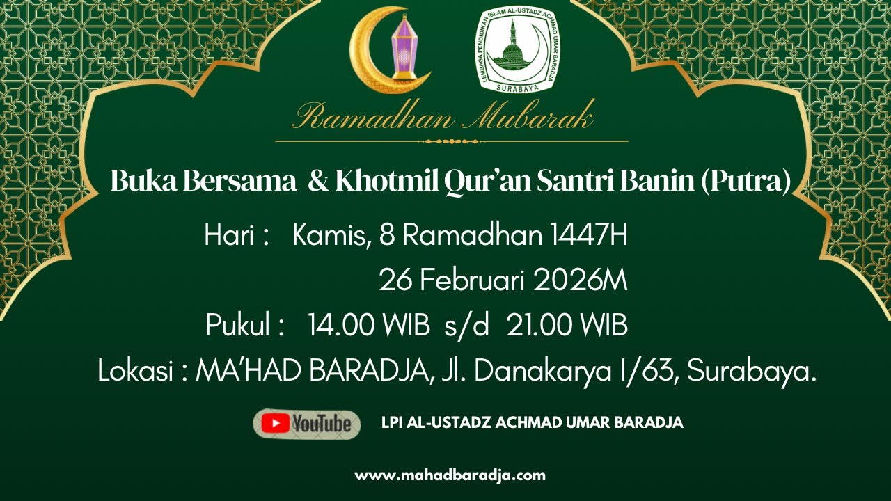 🔴 LIVE KHOTMIL QUR’AN | 8 RAMADHAN 1447H / 26 Februari 2026M.