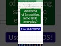 How to use Macros in Excel? 🧐🤨🤔🤫 #shorts