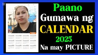 Paano gumawa ng CALENDAR na may picture mo / gamit ang cellphone 2025 screenshot 5