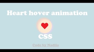 Heart hover animation CSS
