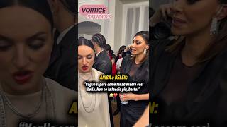 Il simpatico siparietto tra Arisa e Belen dietro le quint...
