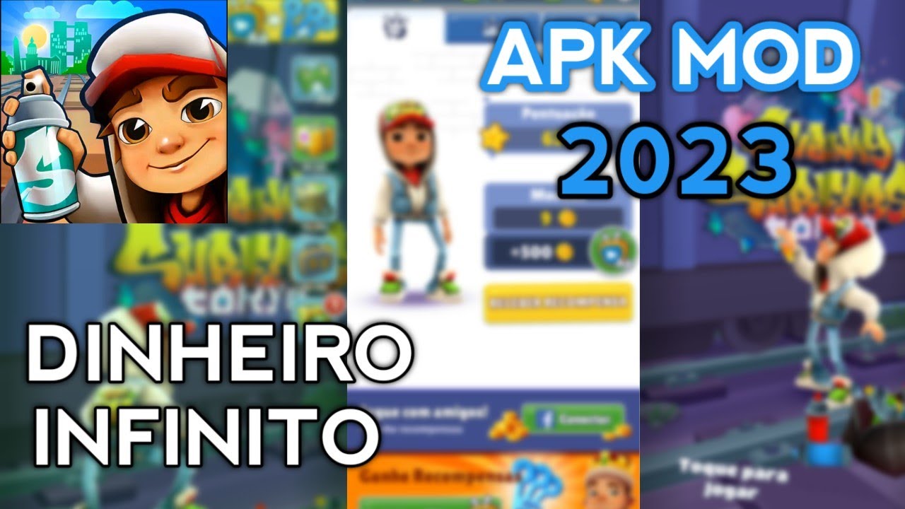 SUBWAY SURFERS APK MOD DINHEIRO INFINITO E TUDO LIBERADO ATUALIZADO 2023 