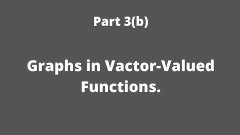 Part 3(b) Graphs in Vactor-Valued Functions.