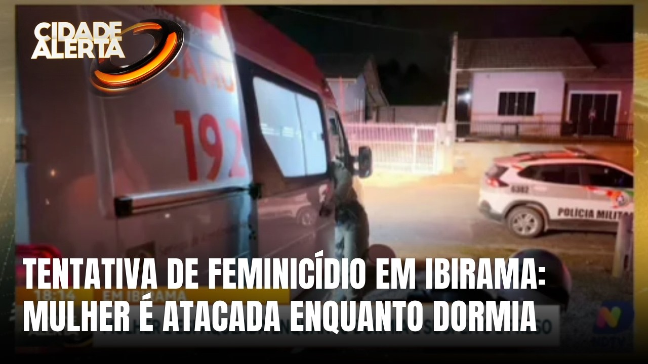 Mulher é atacada com facadas durante o sono e suspeito é preso em Ibirama