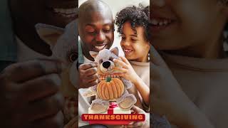 DolliBu Sitting Wolf with Pumpkin Plush – Perfect Fall & Halloween Gift for Kids and Collectors!
