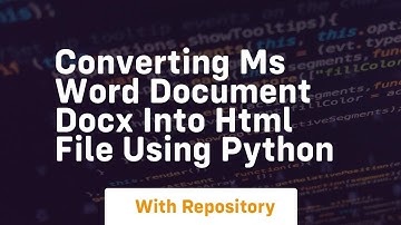 Converting ms word document docx into html file using python
